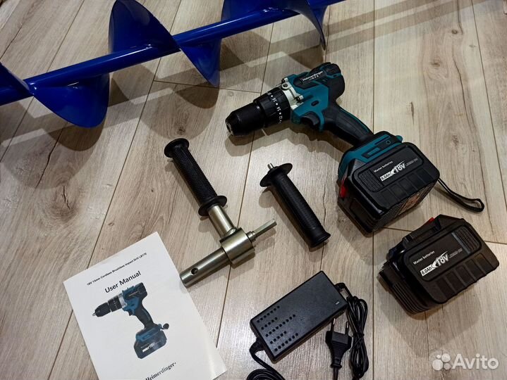 Шуруповерт ледобур Heimerdinger +шнек Тонар 180R