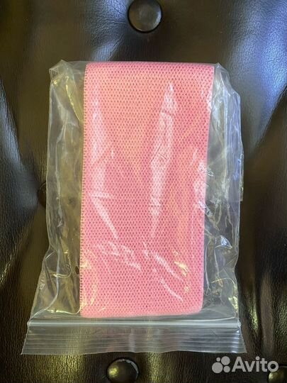 Хип-эспандер эластичный в форме петли лента розовы