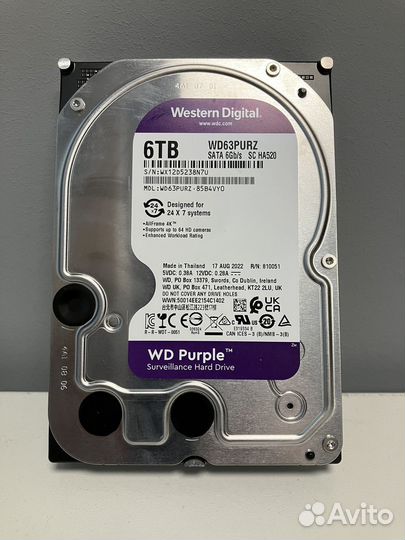 Жесткий диск 6TB wd63purz для Ильи