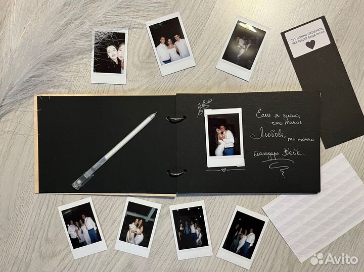 Свадебный фотоальбом деревянный А5 30 листов
