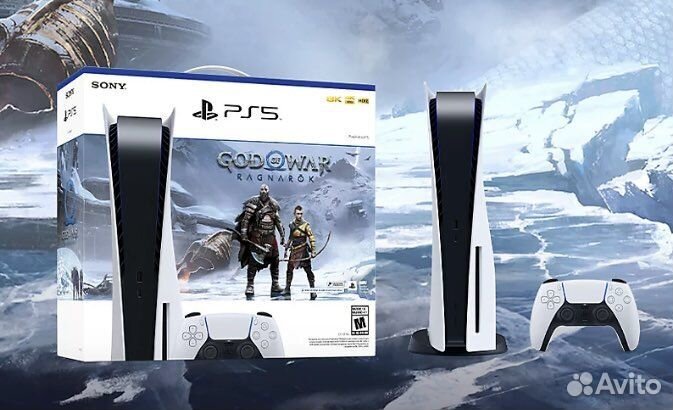 Sony PS 5 Disk + Игра God of War (EU)