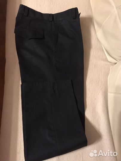 Брюки классические черные, шерсть рост176 см, р46