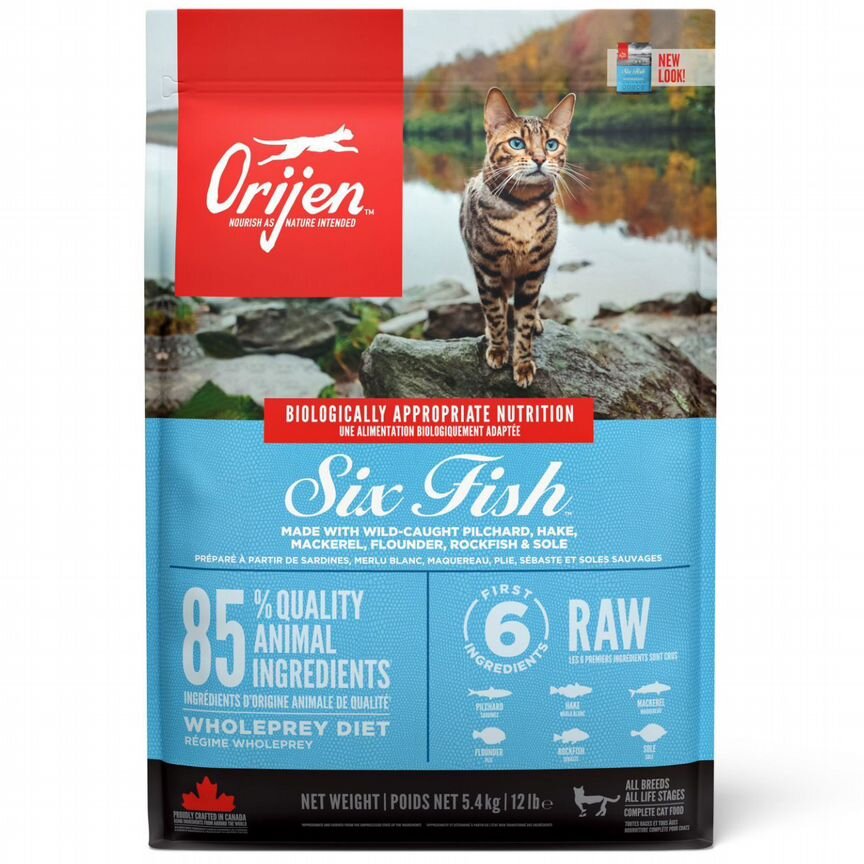 Orijen CAT рыбный сухой корм для кошек, 5,4 кг