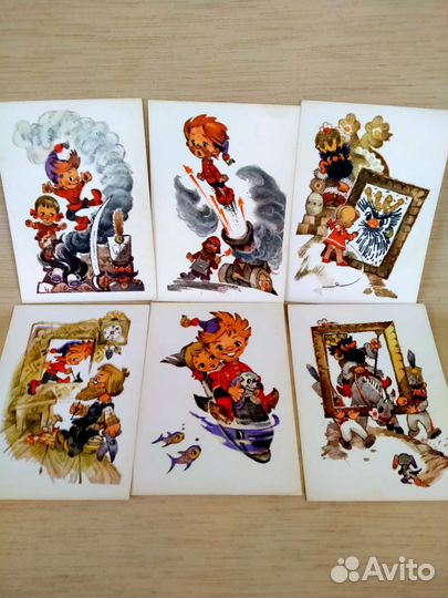 Набор открыток Приключения Петрушки