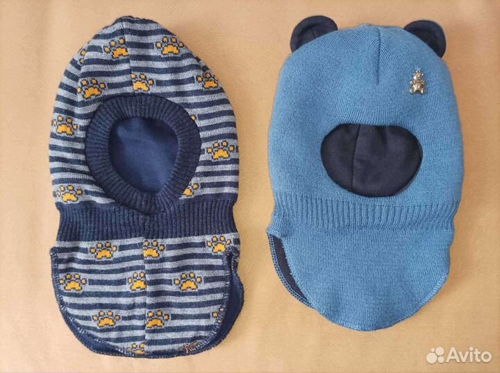 Шапка шлем демисезонная на мальчика 1 годик