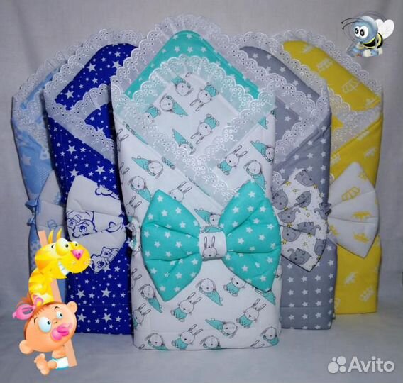 Конверт-одеяло с уголком на выписку из роддома