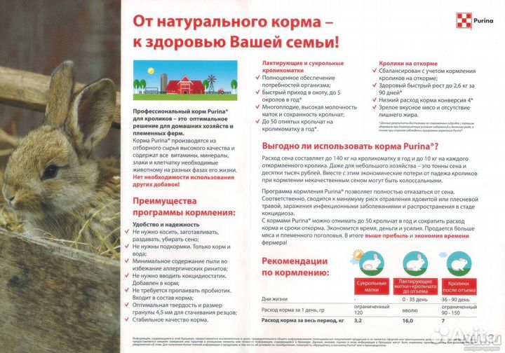 Комбикорм для кроликов Purina