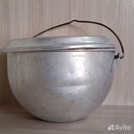 Котелок alu походный туристический 4 л бронь