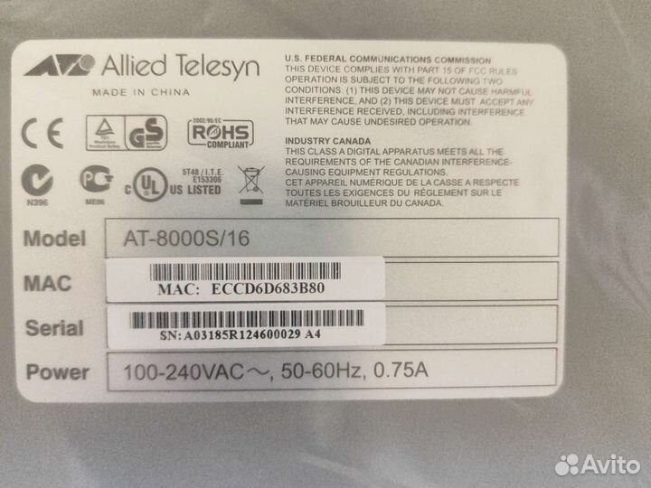 Allied telesis at-8000s/16