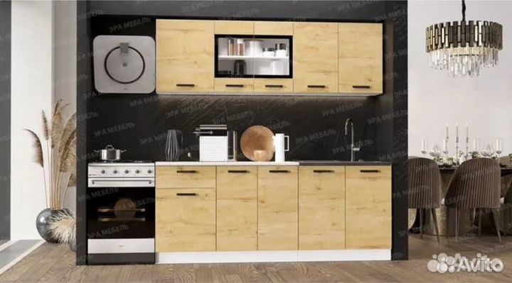 Кухонный гарнитур Хозяюшка 2,0м Дуб вотан