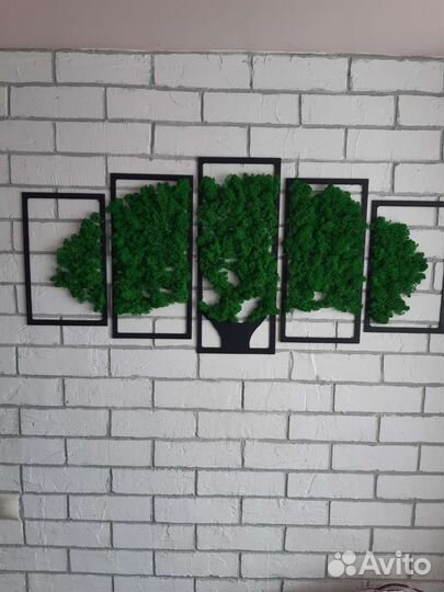 Настенное панно из стабилизированного мха