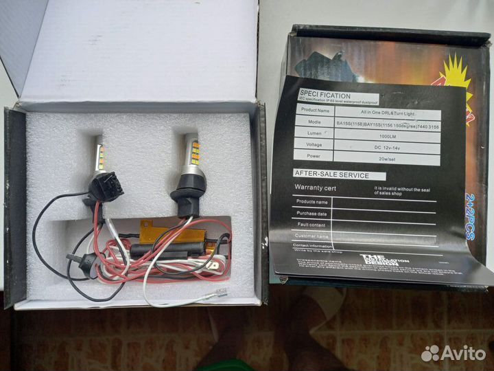 Дневные ходовые огни DRL с поворотником, 2шт