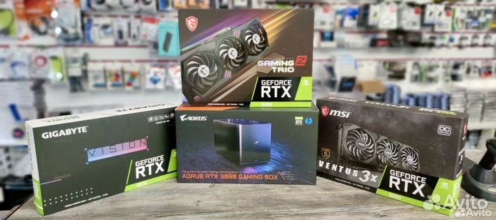 Видеокарты GT/GTX/RTX новые с гарантией