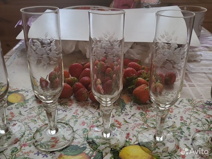 Фужеры для шампанского Богемия Стекло СССР