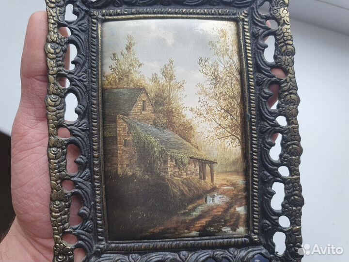 Шелкография домик в деревне