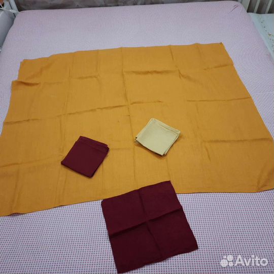 Скатерть льняная + 6 салфеток в наборе