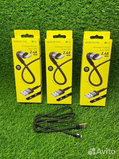 Кабель для iPhone lighting 2.4A Экстра-Прочный