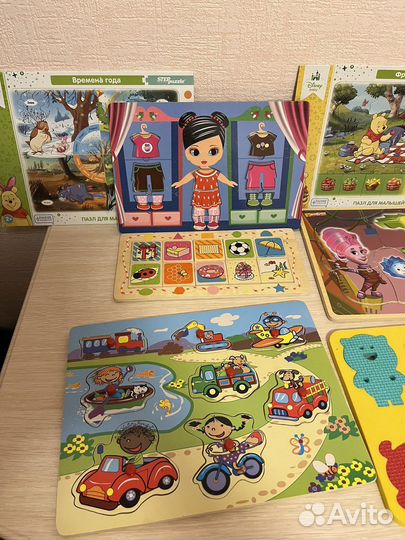 Пакет с пазлами, развивающими игрушками