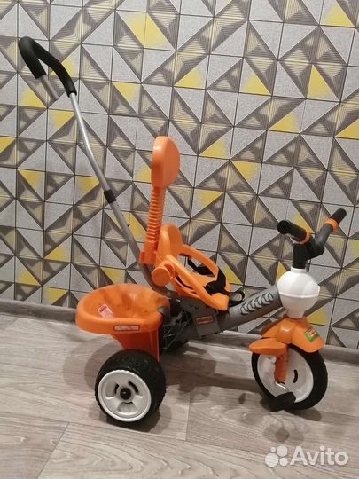 Детский велосипед с ручкой 3-х колесный