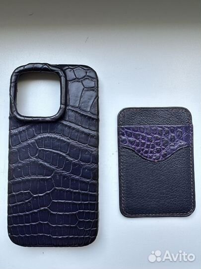 Чехол из кожи крокодила для телефона iPhone 14 pro