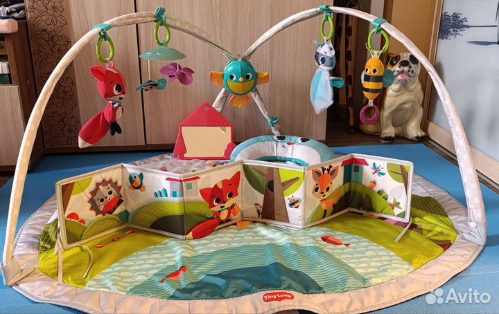 Развивающий коврик + книжка-бортик tiny love