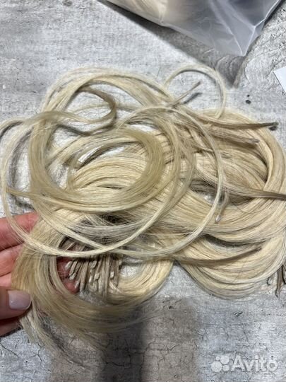 Волосы для наращивания 50 см блонд