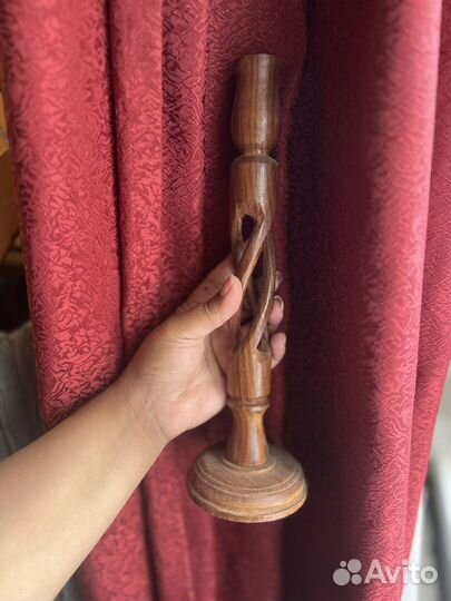 Деревянный подсвечник