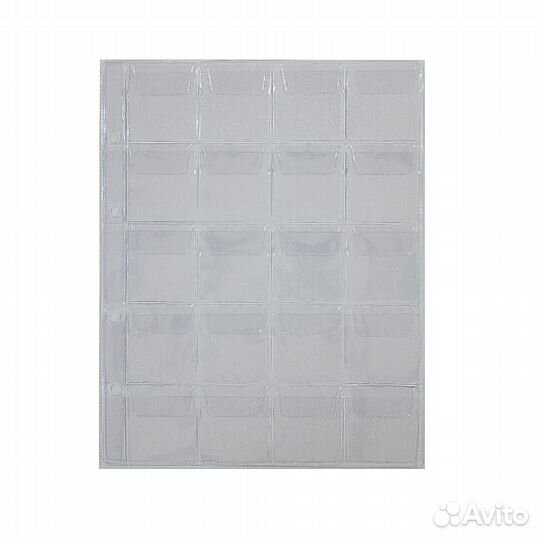 Лист для монет 200х250мм с клапанами на 20 ячеек 4