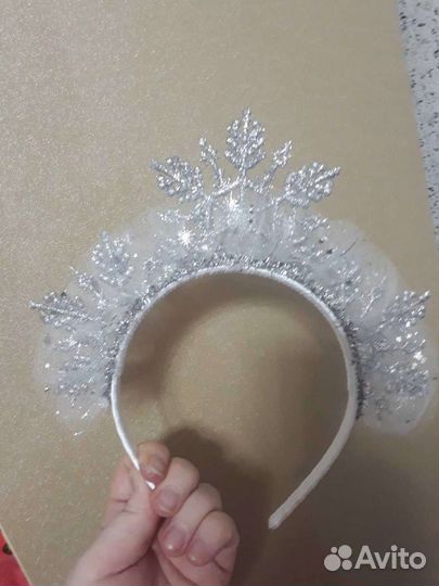 Новогодний ободок снежинка