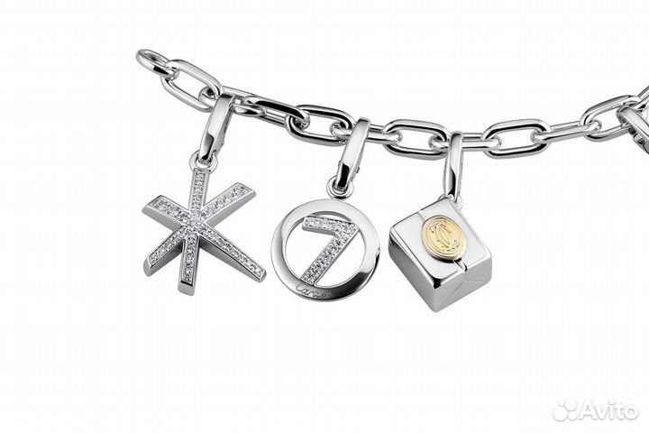 Браслет Cartier Nine - Charms White Gold Bracelet