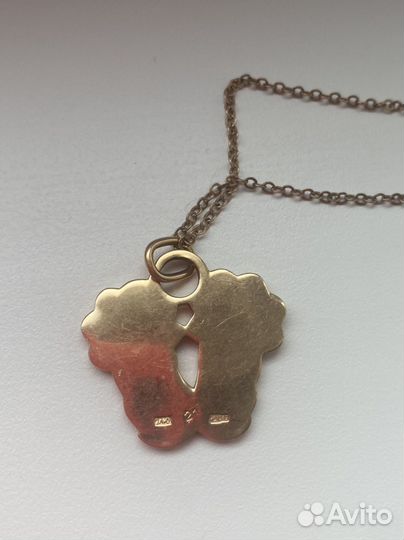 Цепочка золотая. С подвеской. Близнецы. 583 пр