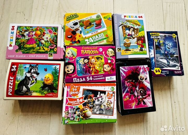 Пазлы для детей 24 54 80 104