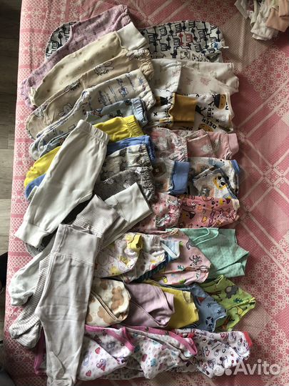 Детские вещи пакетом от 0 до 6 месяцев