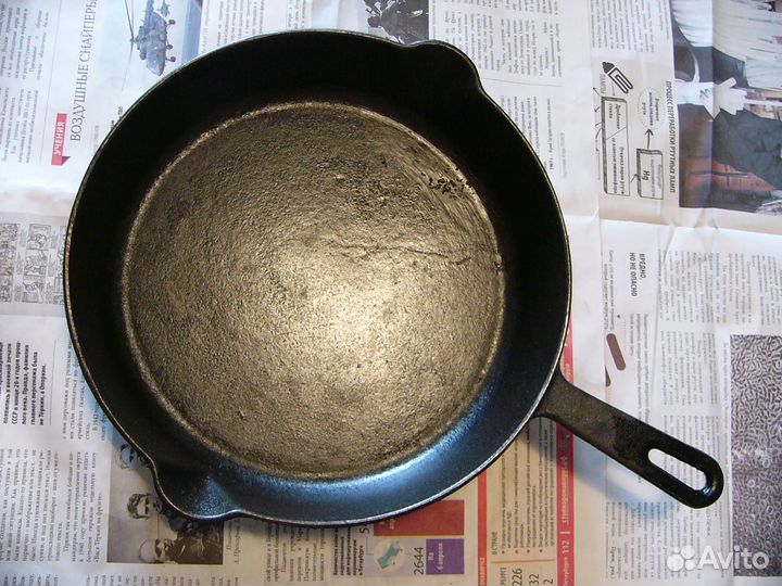 Глубокая чугунная сковорода 26 см Сделано в СССР
