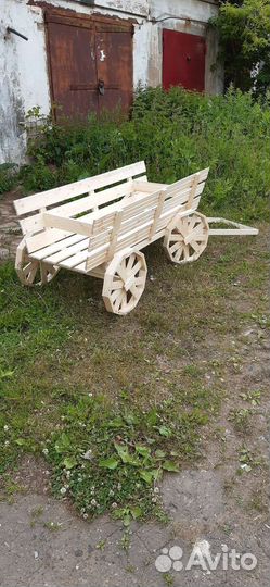 Садовый дэкор, тележка