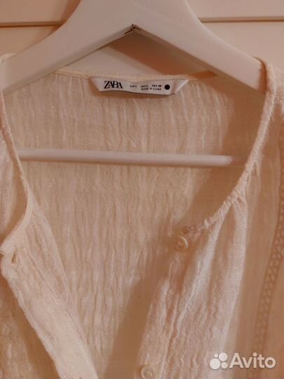 Платье женское zara 48 молочного цвета