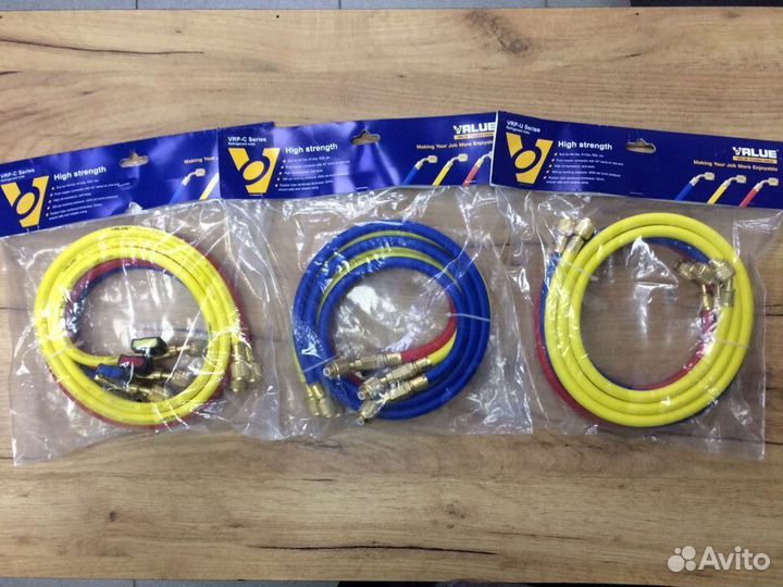 Шланги для заправки фреона Value (3шт по 150см)