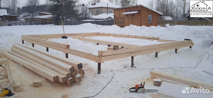 Дома срубы 6х8 1эт. строительство отделка