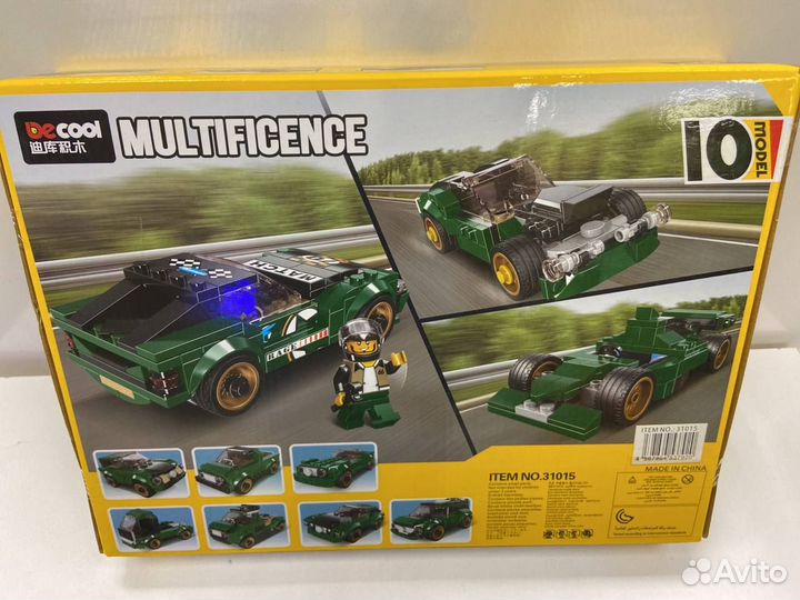 Конструктор Техник Гоночный автомобиль 195 деталей