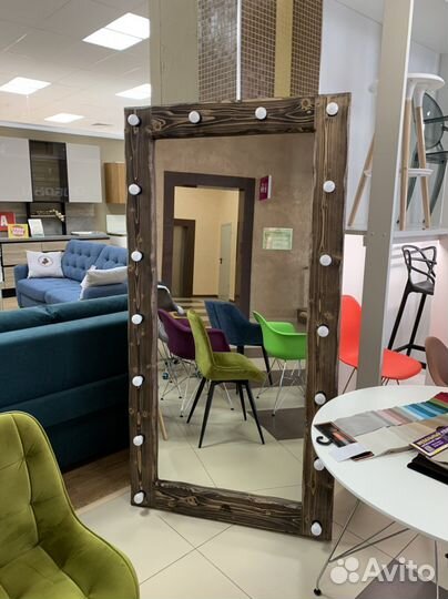 Зеркало гримерное лофт