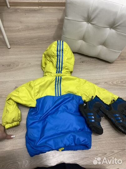 Пуховик adidas детский и сапожки