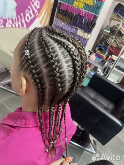 Афрокосы косы с канекалоном детям