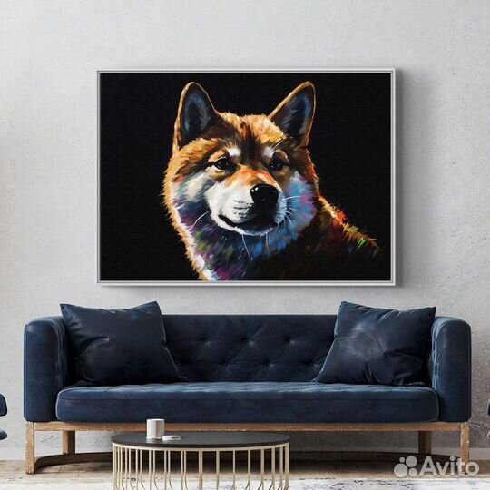 Картина маслом на заказ Собака Бесплатная примерка