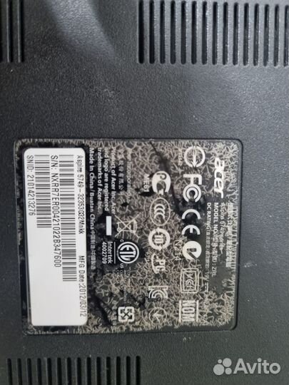Ноутбук acer