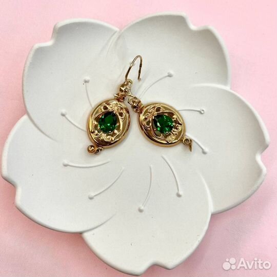 Золотые серьги самовары