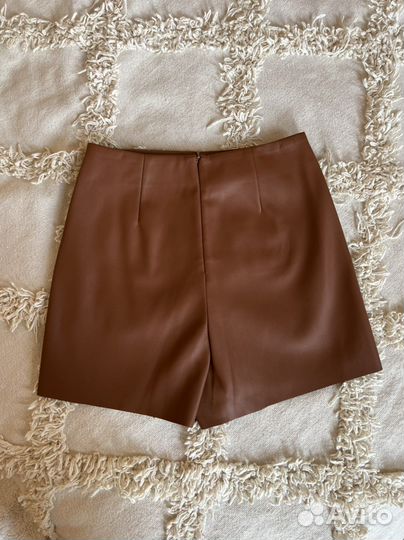 Шорты экокожа Zara