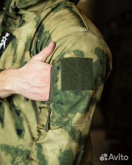 Костюм softshell мох, бушлат, флиска