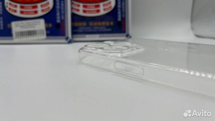 Чехол на 13 Pro Max (прозрачный) и стекло Remax