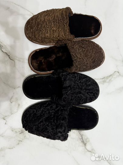 Меховые тапочки