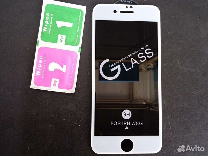 Защитное стекло на iPhone 7/8 Белое